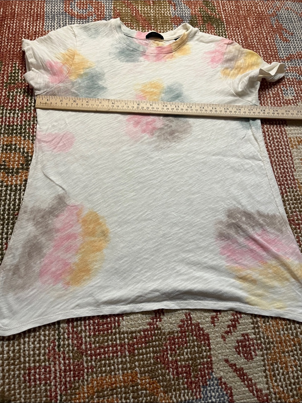 ATM Anthony Thomas Melillo Schoolboy Print Pastel Tie Dye Cotton T Shirt Size M - Picture 4 of 8